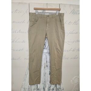 Peter Millar Mens Khaki Five-Pocket Pants 36 Tan Straight Leg